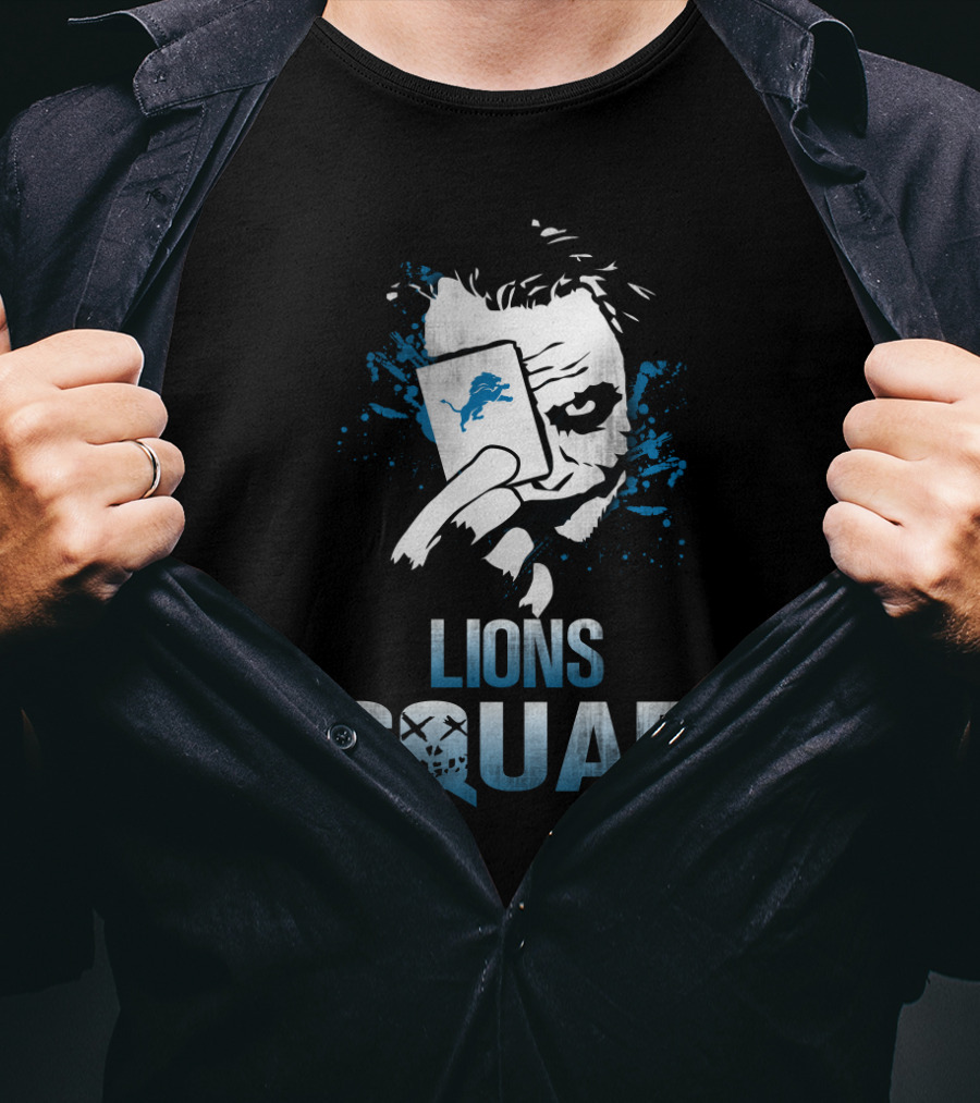 Lions Squad Joker Card Detroit Lions Fans T-Shirt