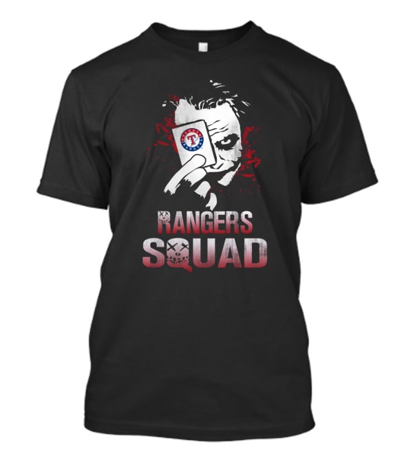 Rangers Squad Joker Texas Rangers Logo Card Face T-Shirt