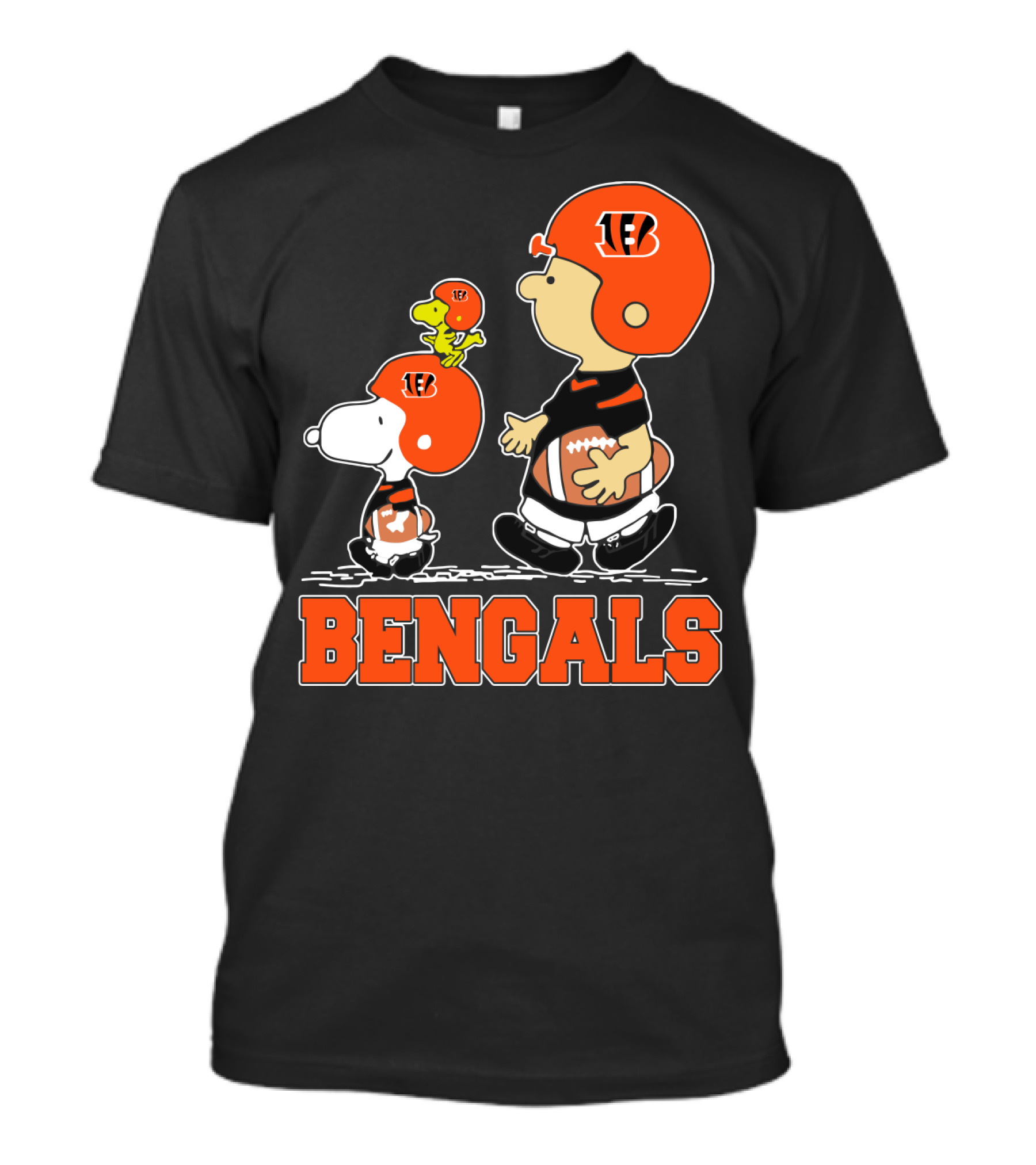 Snoopy Charlie Bengals Football Fans Peanuts Sports Team T-Shirt