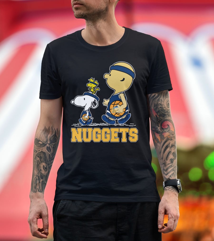 Snoopy Woodstock And Nuggets Basketball Fans T-Shirt