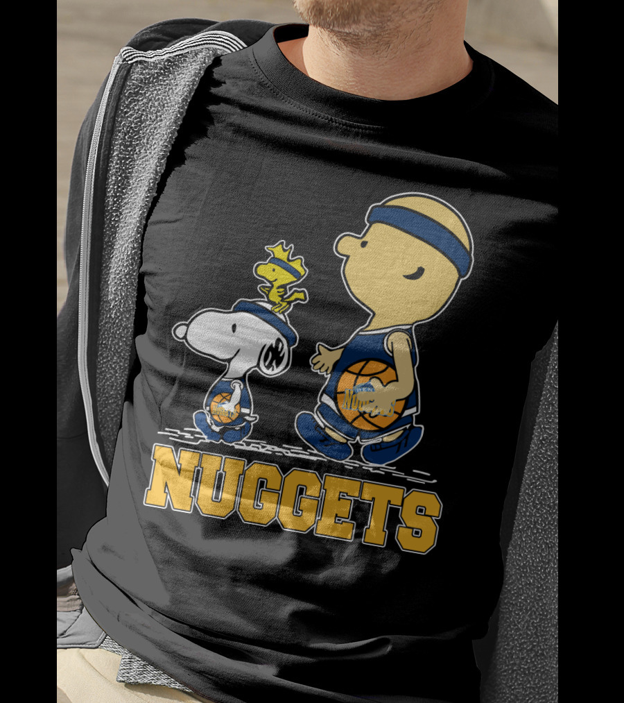 Snoopy Woodstock And Nuggets Basketball Fans T-Shirt