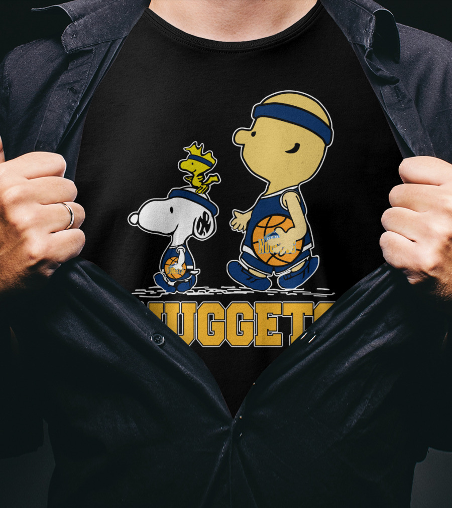 Snoopy Woodstock And Nuggets Basketball Fans T-Shirt