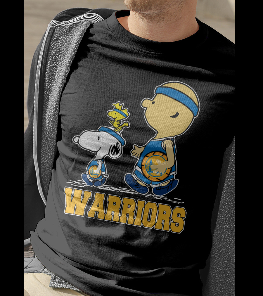 Snoopy And Friends Golden State Warriors Basketball Fans T-Shirt