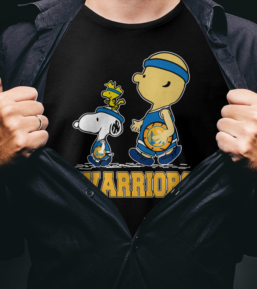 Snoopy And Friends Golden State Warriors Basketball Fans T-Shirt
