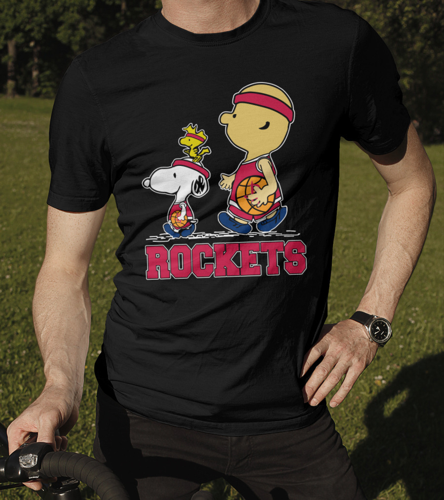 Snoopy Woodstock Basketball Rockets Peanuts Fans T-Shirt