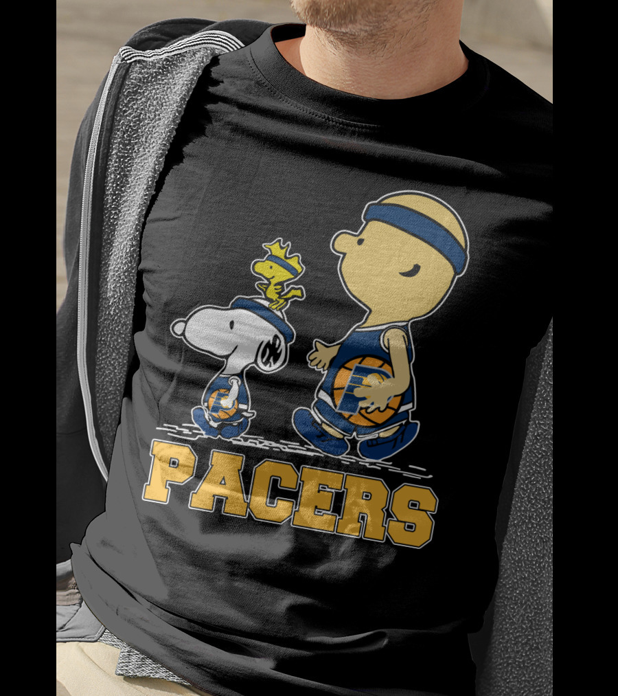 Snoopy And Woodstock Pacers Basketball Fans T-Shirt