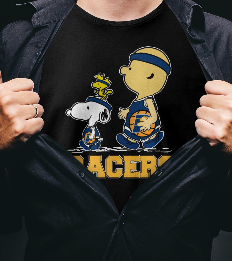 Snoopy And Woodstock Pacers Basketball Fans T-Shirt