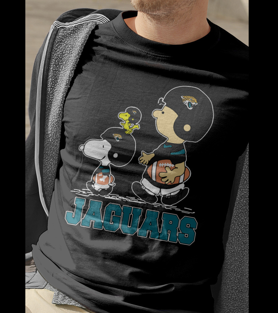 Snoopy Woodstock Jaguars Football Fans Peanuts Jacksonville T-Shirt