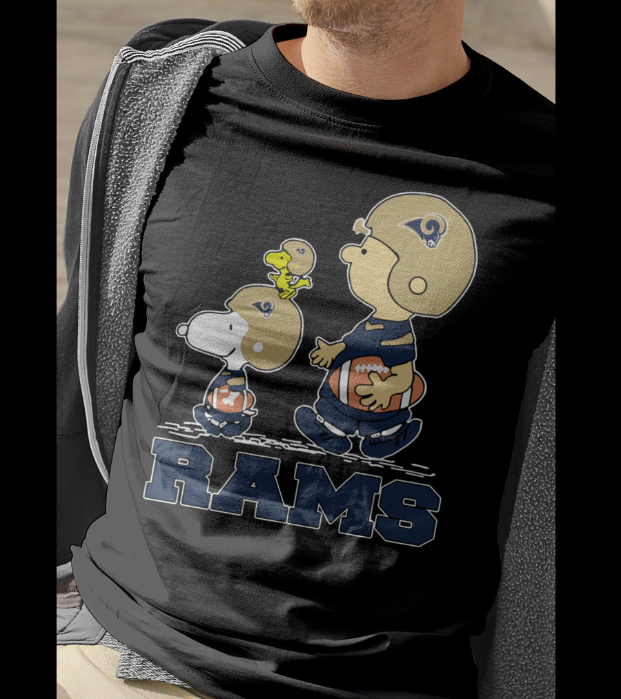 Snoopy And Los Angeles Rams Football Fans T-Shirt