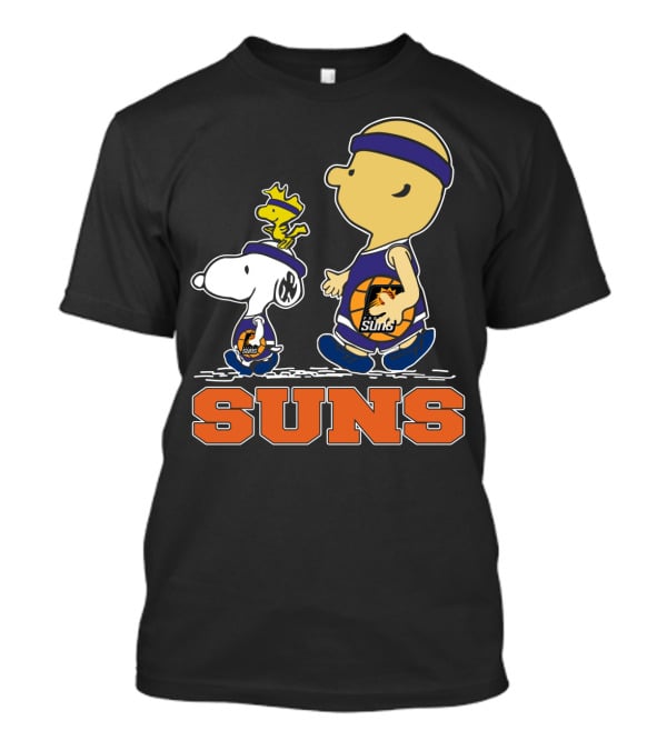 Snoopy And Woodstock In Phoenix Suns Basketball Jerseys T-Shirt