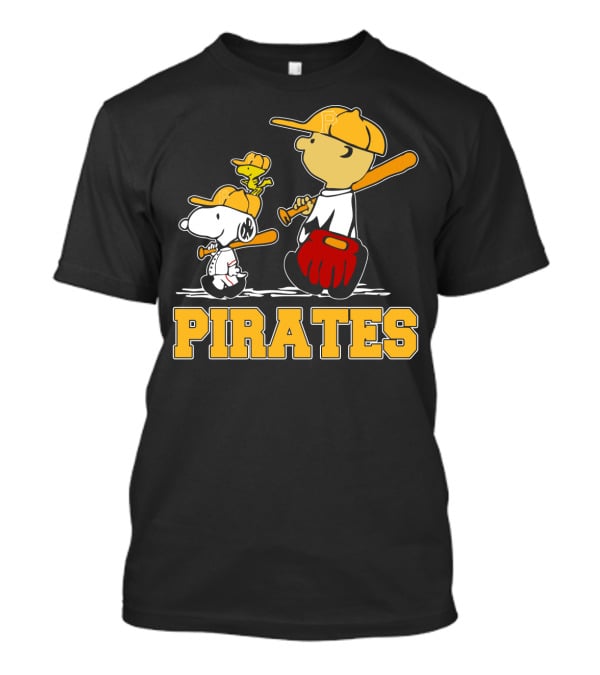 Snoopy Woodstock Pirates Baseball Fan Gear T-Shirt