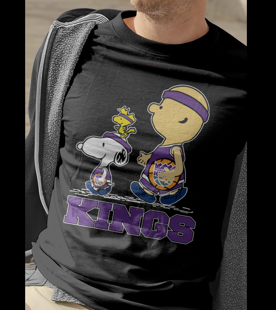 Kings Snoopy And Characters Sacramento Basketball Fans T-Shirt
