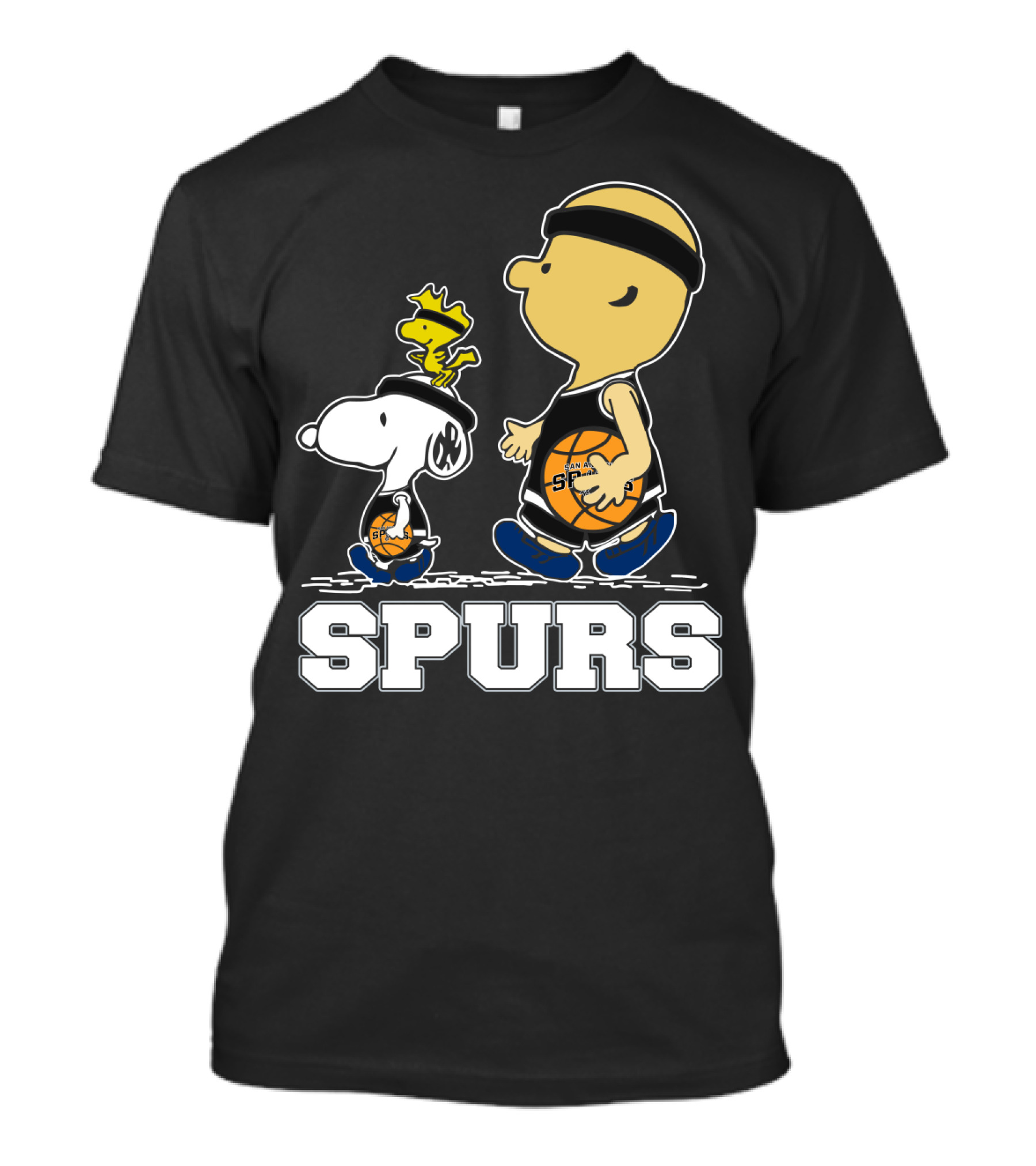 Snoopy Woodstock Basketball San Antonio Spurs Fans T-Shirt