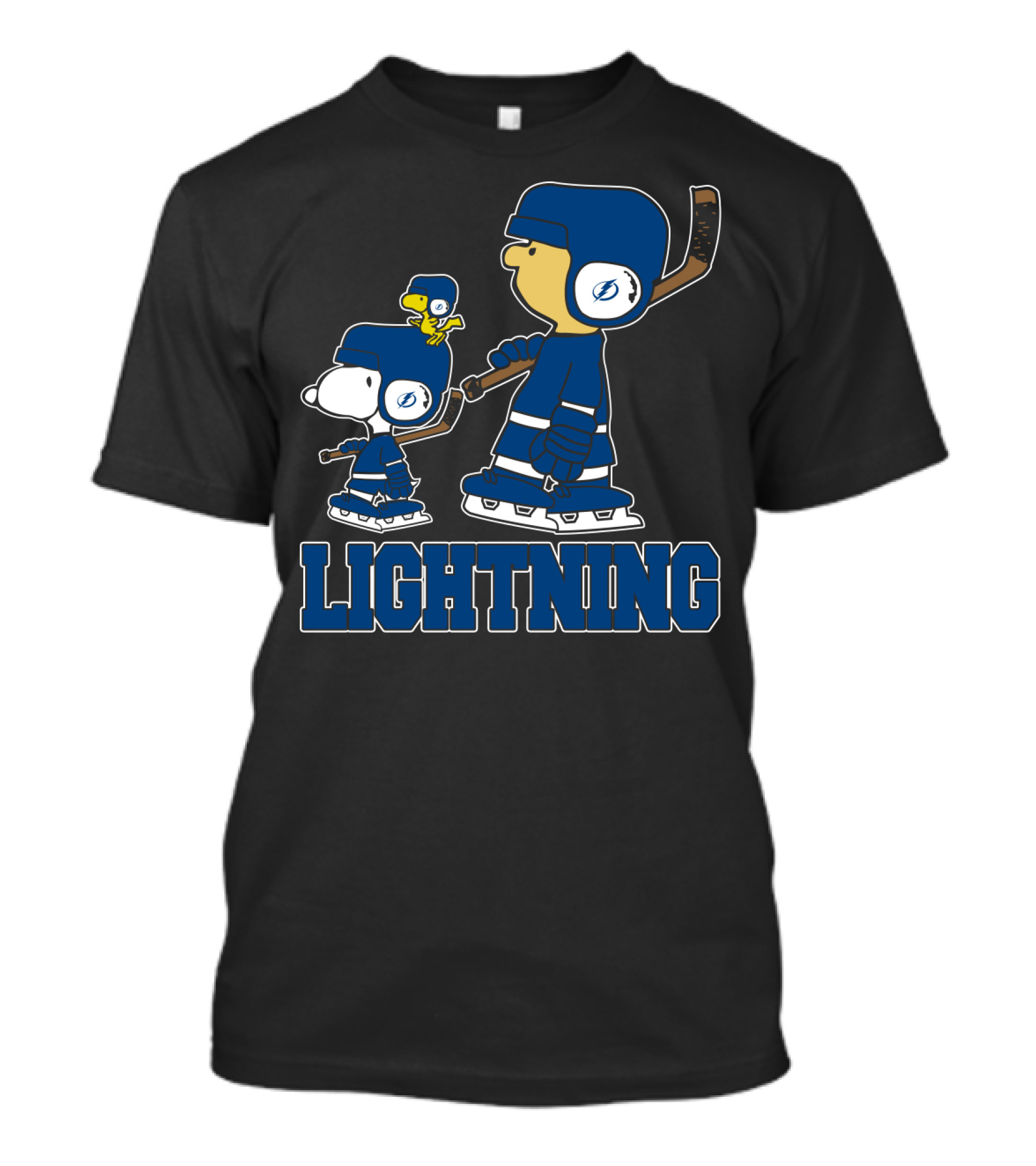 Snoopy And Charlie Brown Tampa Bay Lightning Ice Hockey T-Shirt