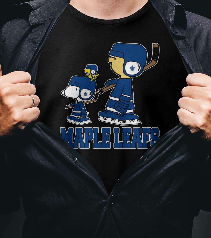 Snoopy Lucy Woodstock Toronto Maple Leafs Hockey Fans T-Shirt