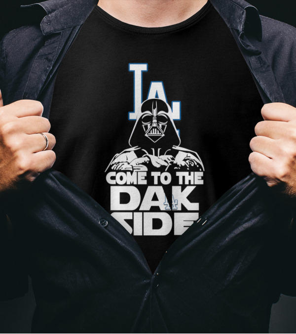 Darth Vader Come To The Dark Side Los Angeles Dodgers LA T-Shirt