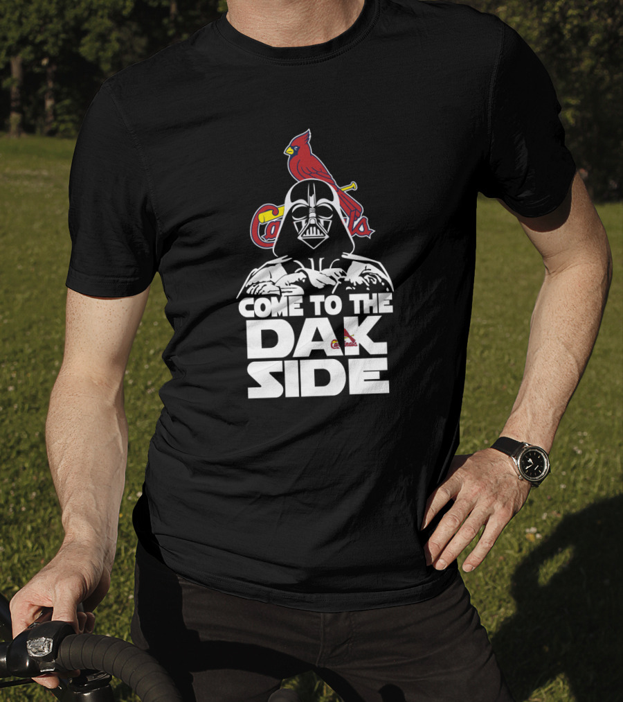 Come To The Dark Side Darth Vader St. Louis Cardinals Logo Mashup T-Shirt