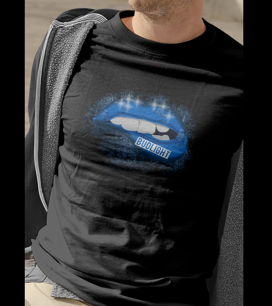 Bud Light Lips Dilly Dilly Blue Sparkle Theme T-Shirt