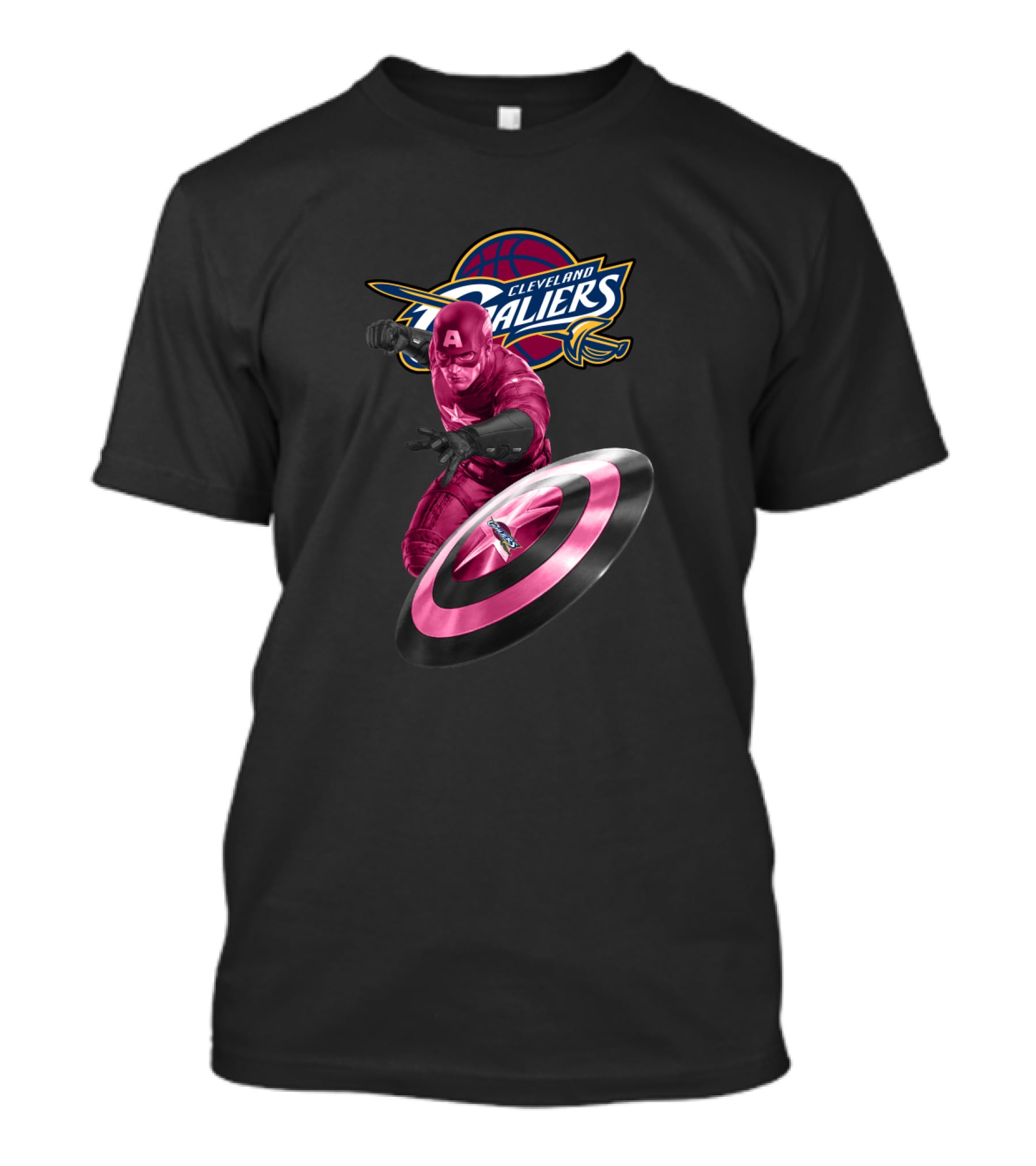 Cleveland Cavaliers Captain America Crossover Shield T-Shirt