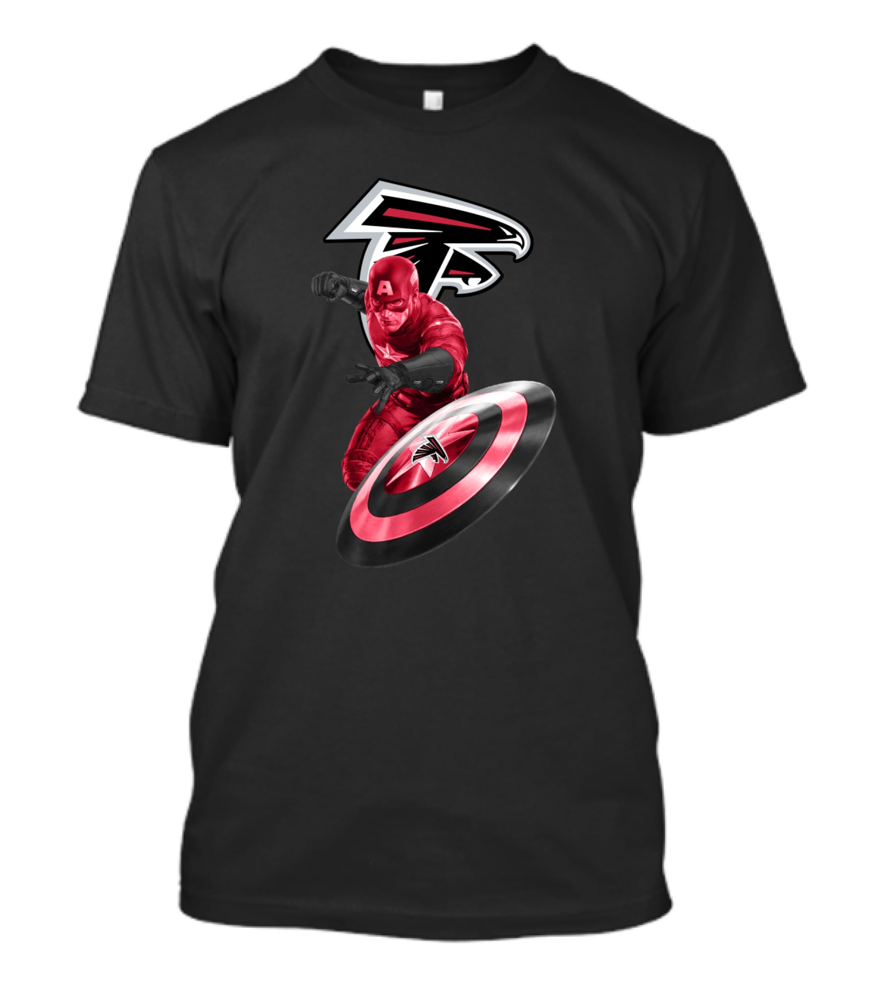 Atlanta Falcons Captain America Shield Fan Collaboration T-Shirt