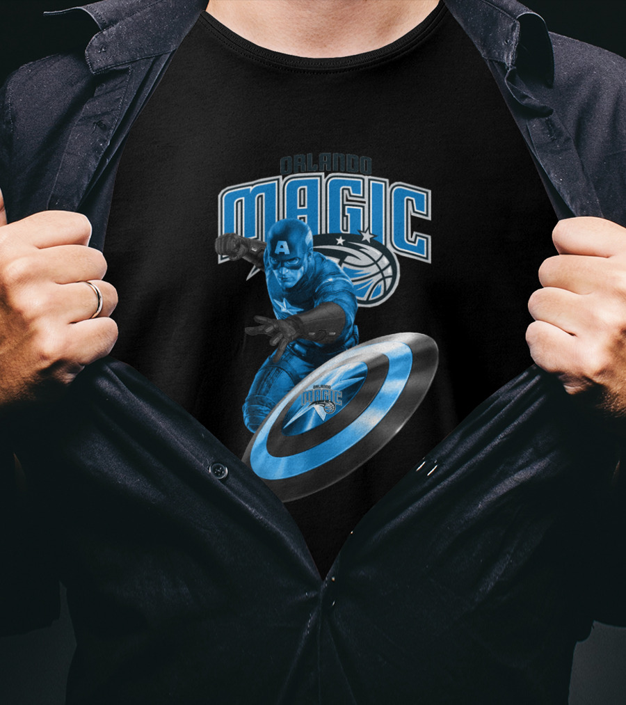 Orlando Magic Captain America Fans Assemblage T-Shirt