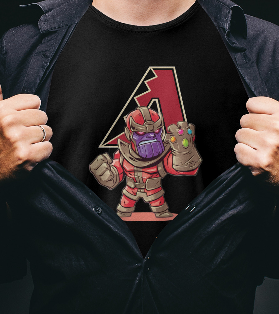 Thanos Arizona Diamondbacks Infinity Gauntlet Crossover T-Shirt