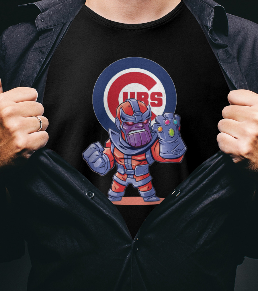 Chicago Cubs Fans With Thanos Infinity Gauntlet T-Shirt