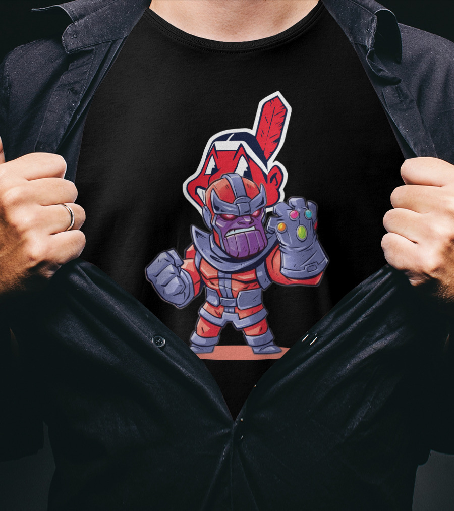 Thanos Meets Cleveland Indians Fans Iconic Crossover T-Shirt
