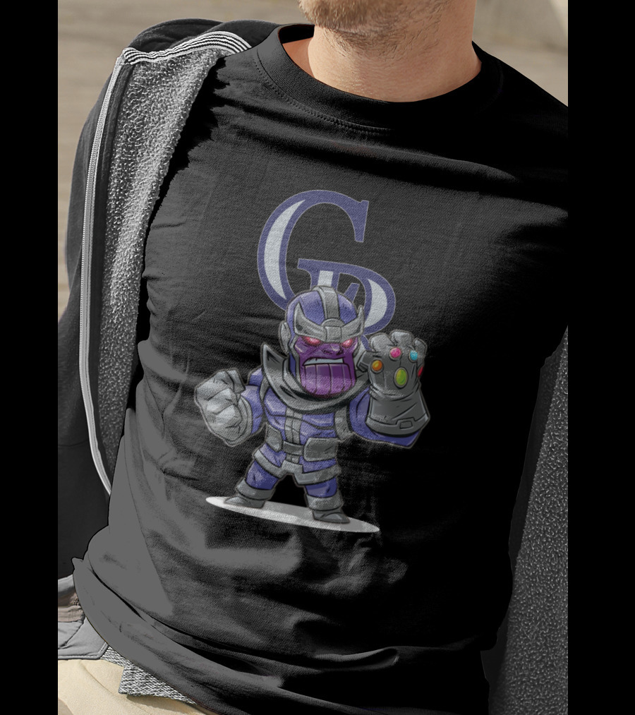 Thanos Colorado Rockies Fans Crossover With Infinity Gauntlet And Team T-Shirt