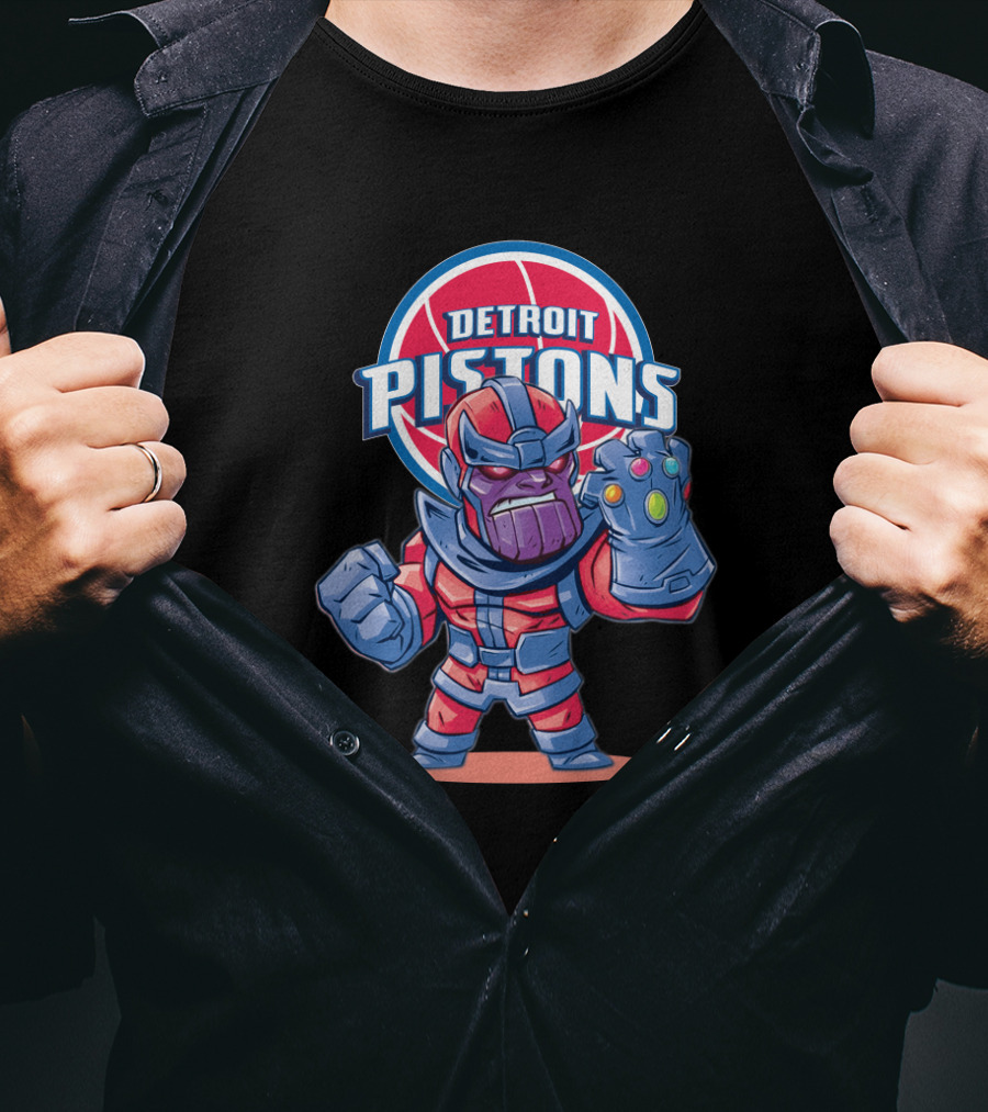 Thanos Pistons Nba Fans Mashup T-Shirt