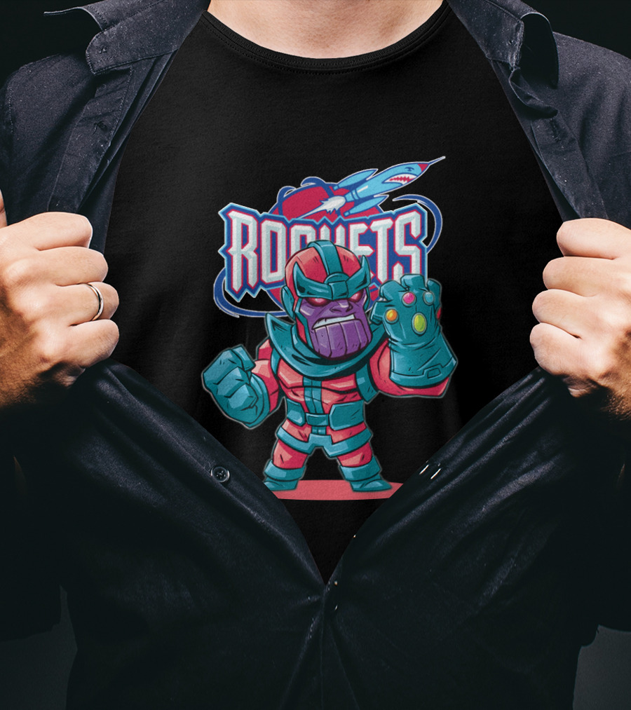 Thanos Rocket Houston Basketball Crossover T-Shirt