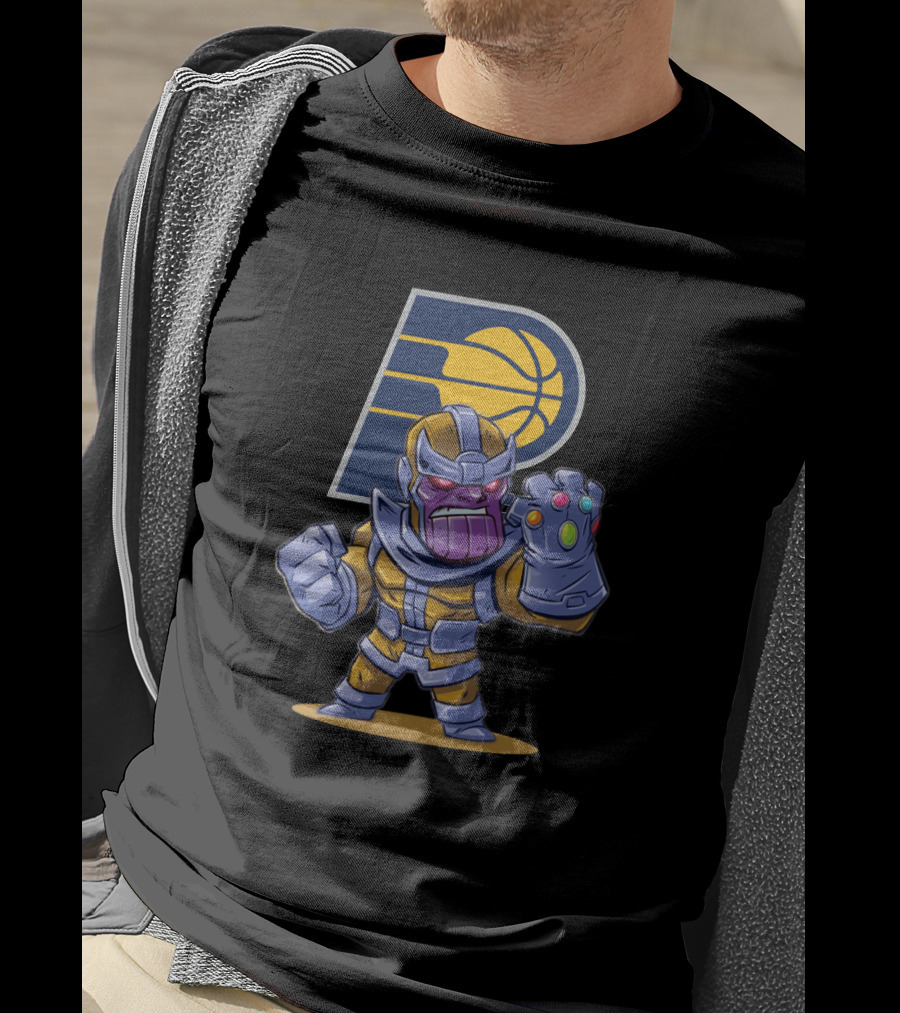 Thanos Indiana Pacers Crossover With Infinity Gauntlet T-Shirt