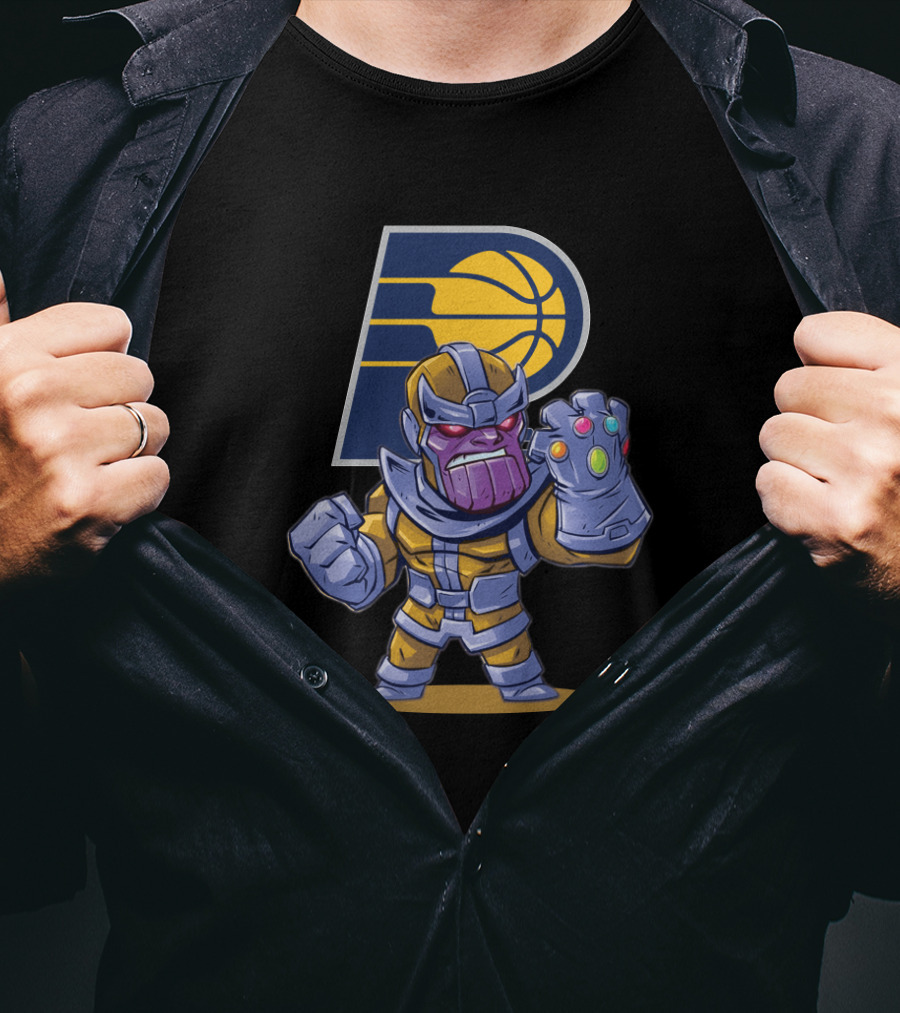 Thanos Indiana Pacers Crossover With Infinity Gauntlet T-Shirt