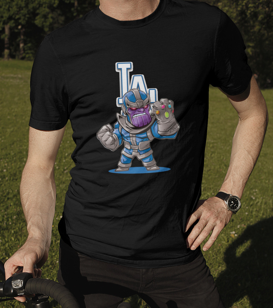 Thanos Infinity Gauntlet Los Angeles Dodgers Fans Avengers Mashup T-Shirt
