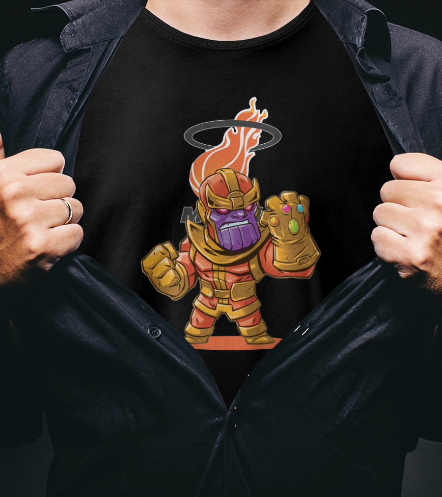 Thanos Infinity Gauntlet Miami Heat Crossover T-Shirt