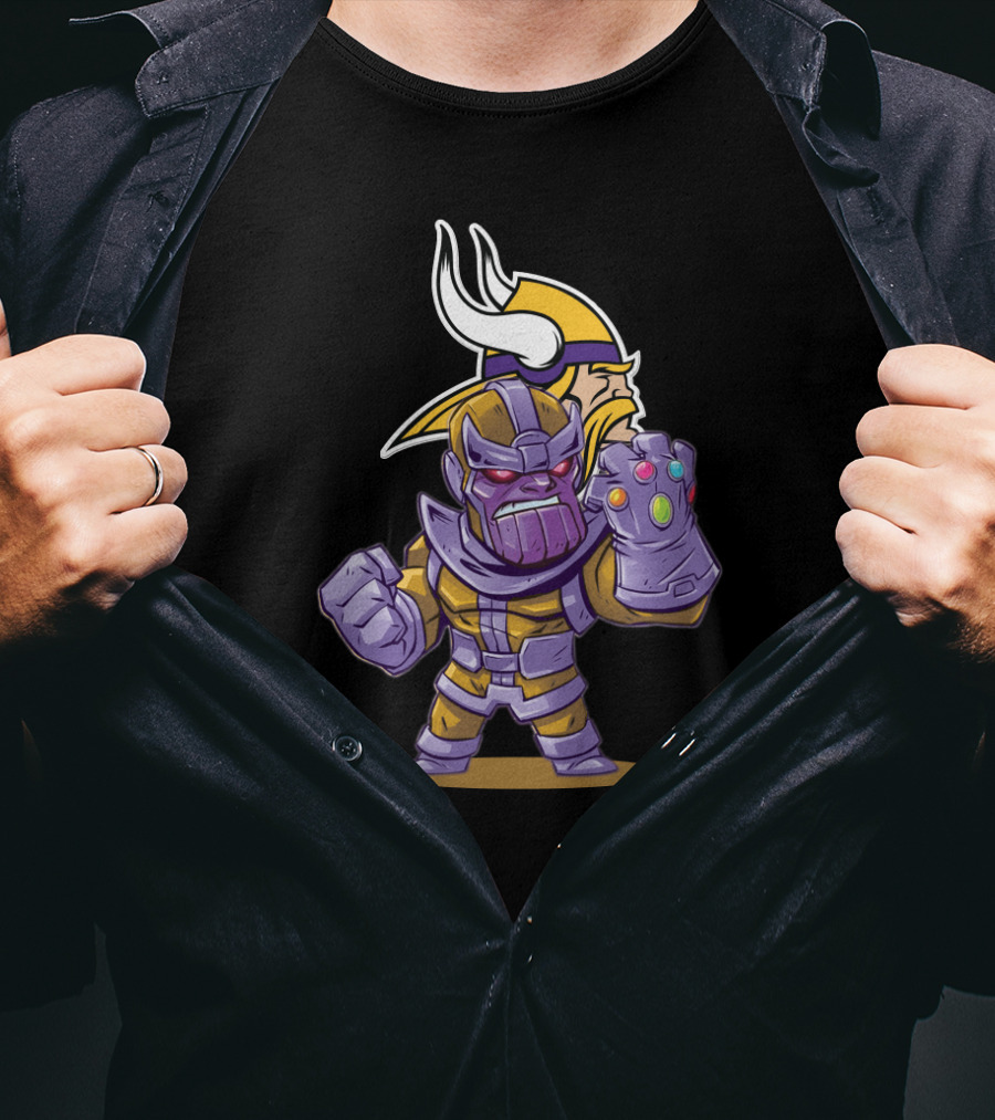 Thanos Minnesota Vikings Crossover T-Shirt