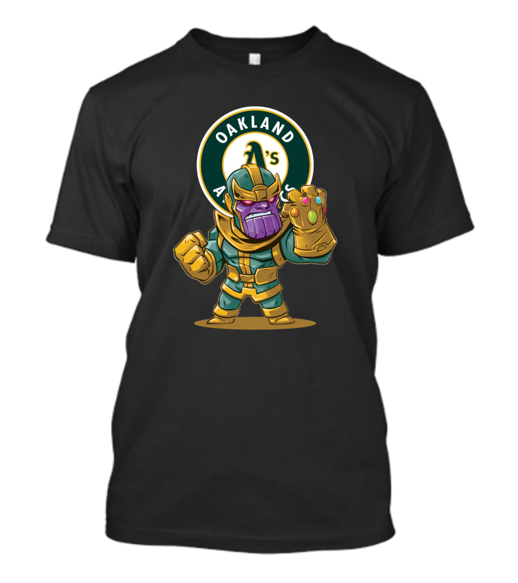 Oakland Athletics Thanos Mashup Infinity Gauntlet Baseball Fans T-Shirt