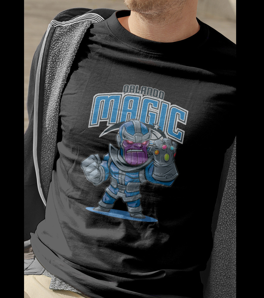 Orlando Magic Thanos Infinity Gauntlet Fan Crossover T-Shirt