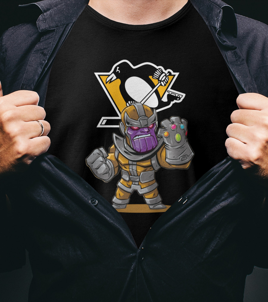 Thanos Pittsburgh Penguins Crossover T-Shirt