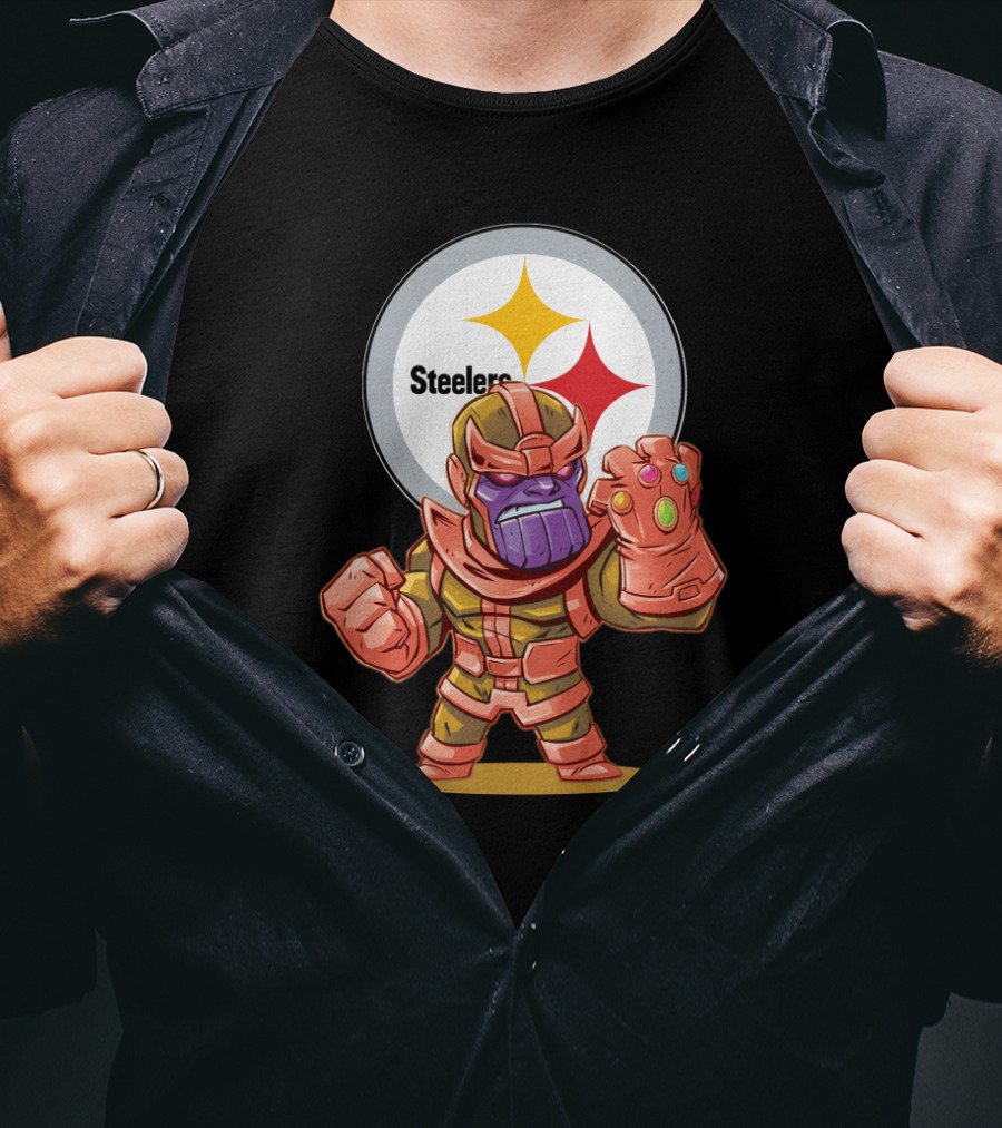 Thanos Infinity Gauntlet Steelers Fans Embrace T-Shirt