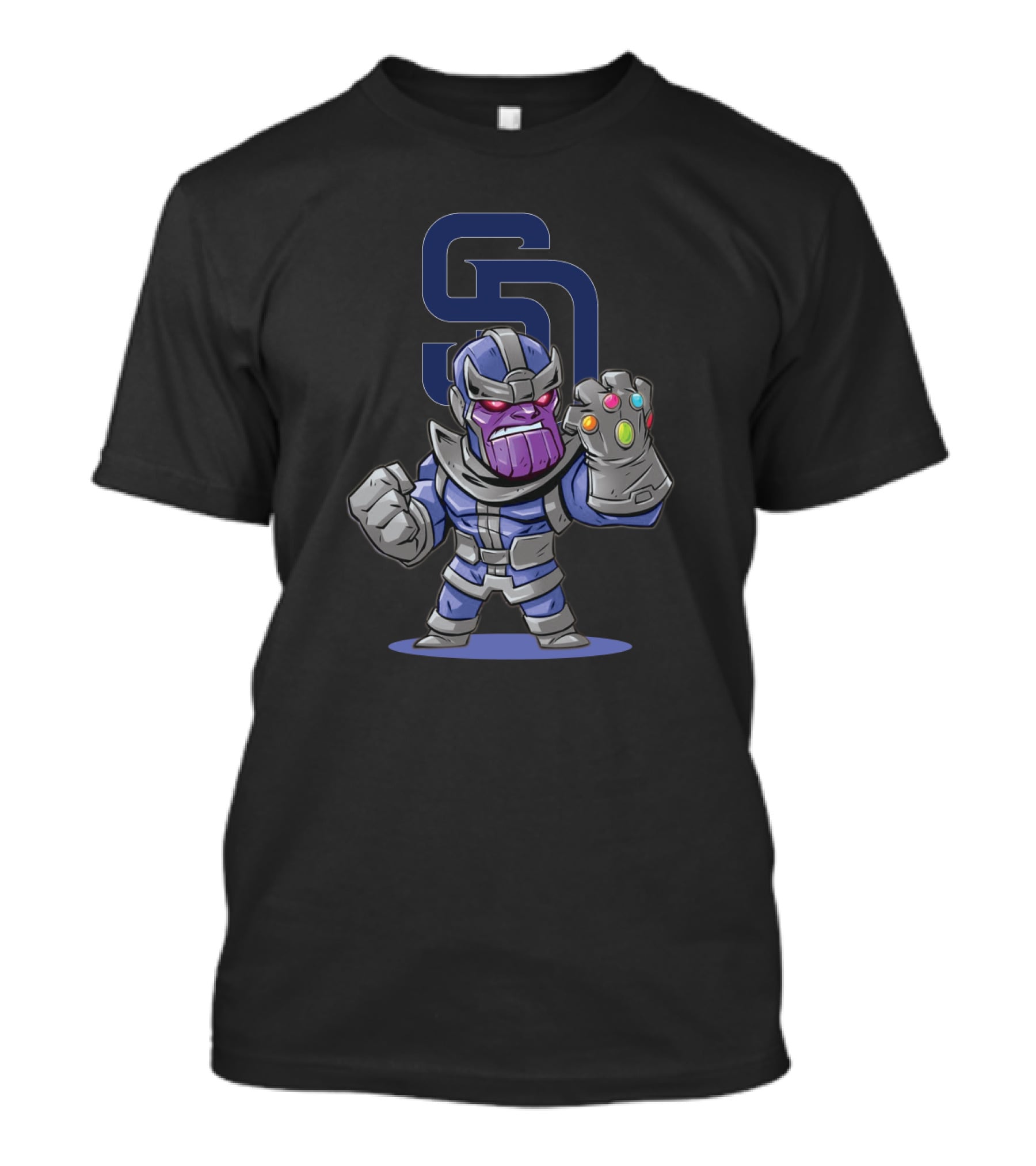 Thanos With Infinity Gauntlet And San Diego Padres T-Shirt