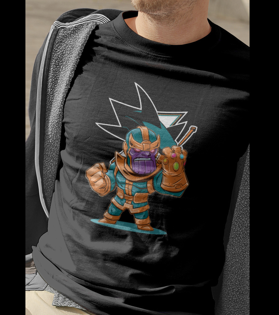 Thanos San Jose Sharks Fans Crossover Character T-Shirt
