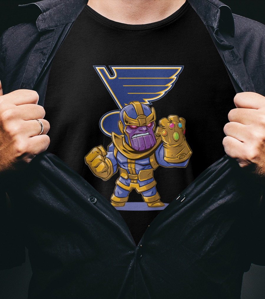 Thanos Infinity Gauntlet Meets St. Louis Blues T-Shirt