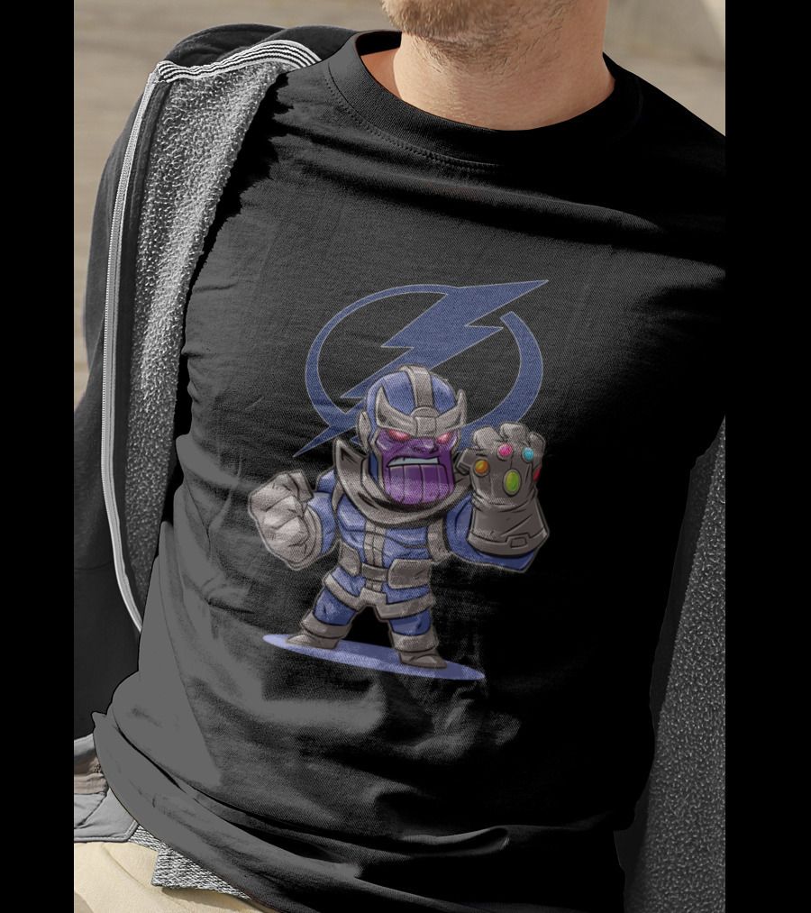 Thanos Meets Tampa Bay Lightning Fans Infinity Gauntlet Crossover T-Shirt