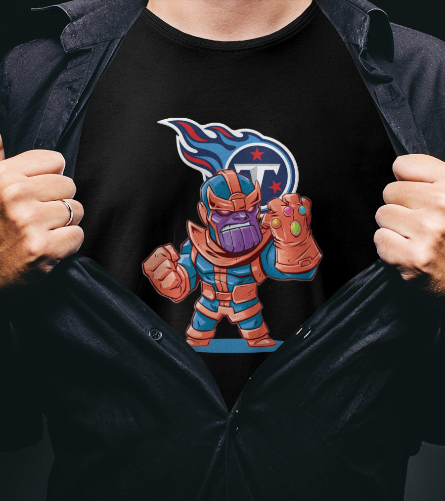 Thanos Tennessee Titans Crossover Fans Marvel Nfl Collaboration T-Shirt