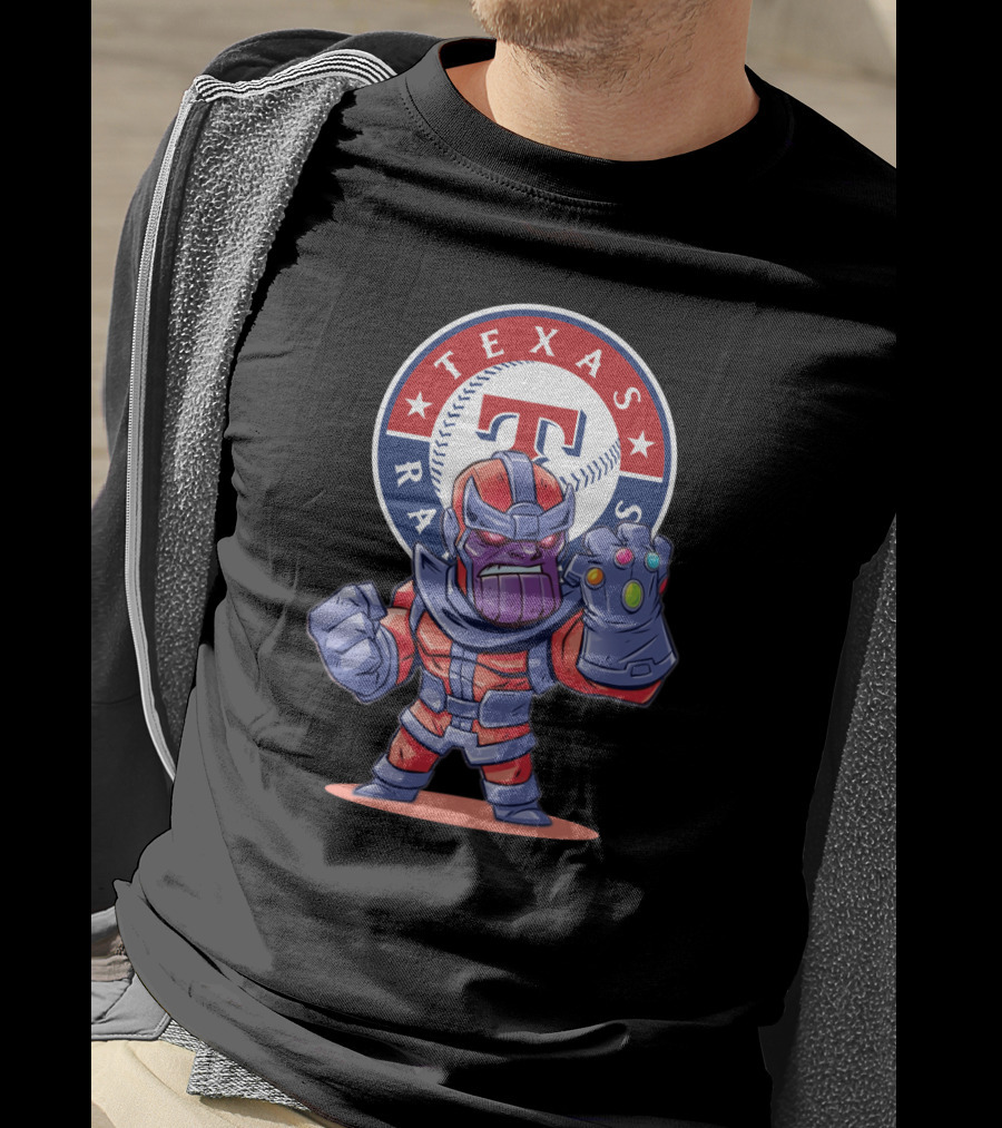 Texas Rangers Thanos Fan Art With Team T-Shirt