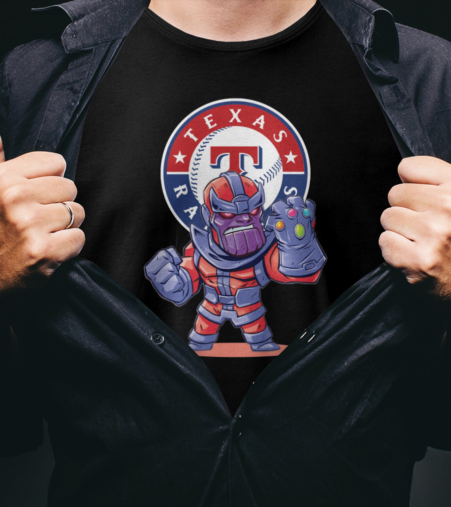 Texas Rangers Thanos Fan Art With Team T-Shirt