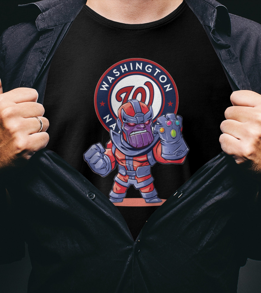 Washington Nationals Thanos Baseball Crossover Fans T-Shirt
