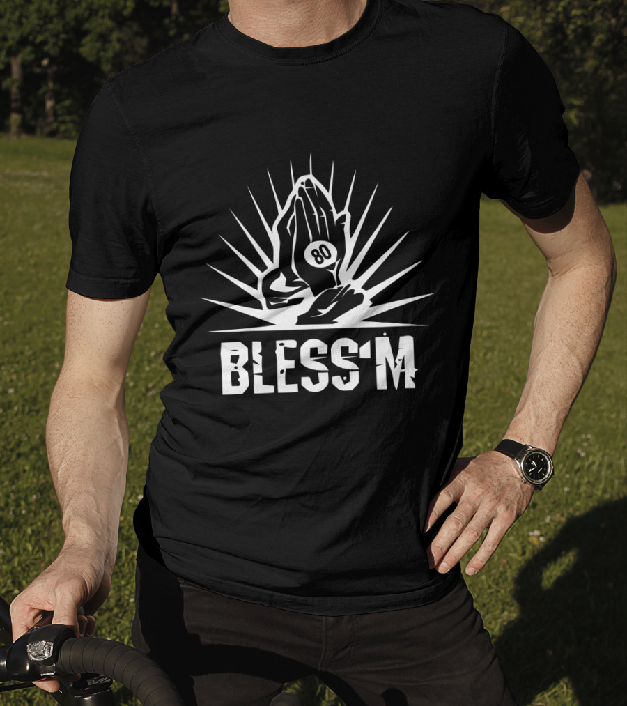 Bless Em 80 Cleveland Browns Praying Hands Nfl Football Fan T-Shirt