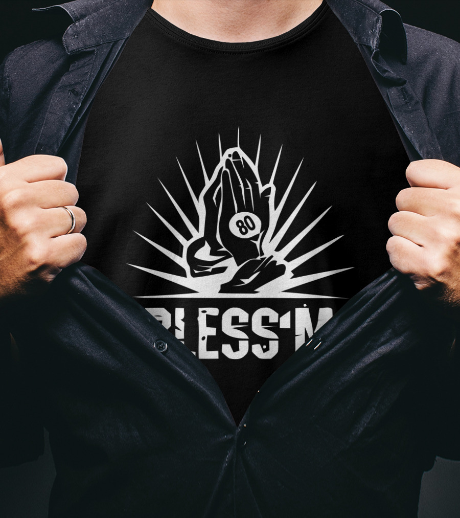 Bless Em 80 Cleveland Browns Praying Hands Nfl Football Fan T-Shirt